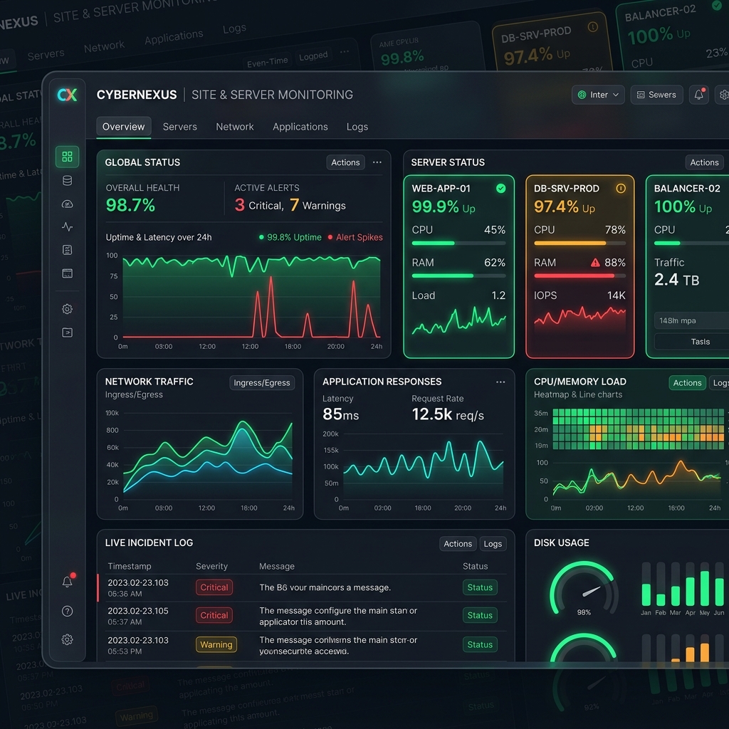 Site Monitoring Dashboard